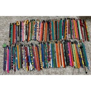 Huge Lot Of Vintage Pencils 90’s Colorful Disney Nickelodeon Pentech & More